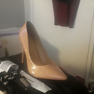 Camel colored pumps